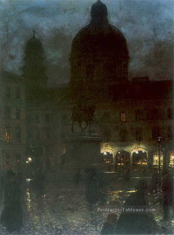 Plac Wittelsbach w w Monachium Aleksander Gierymski réalisme impressionnisme Peintures à l'huile